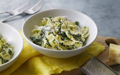 Pasta de espinacas y ricotta